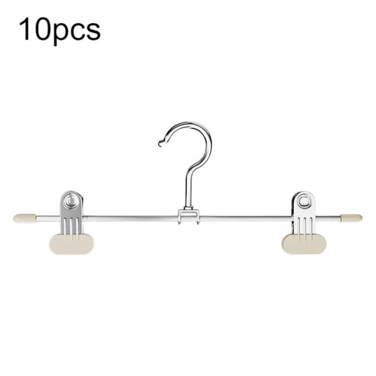 10pcs Household Non?Mark Anti?Slip Pants Hanger Rust?Proof Hanger For Skirts Pants & Socks