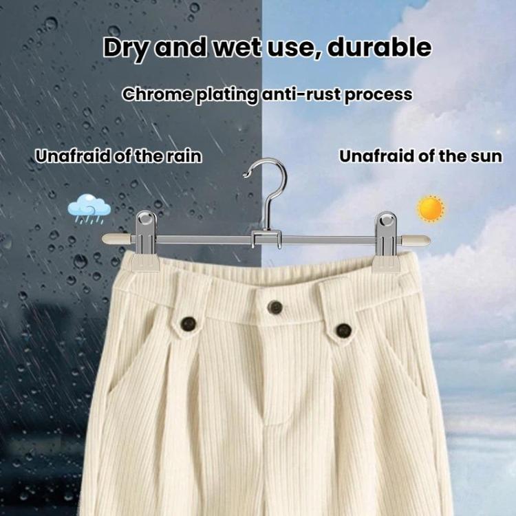 10pcs Household Non?Mark Anti?Slip Pants Hanger Rust?Proof Hanger For Skirts Pants & Socks