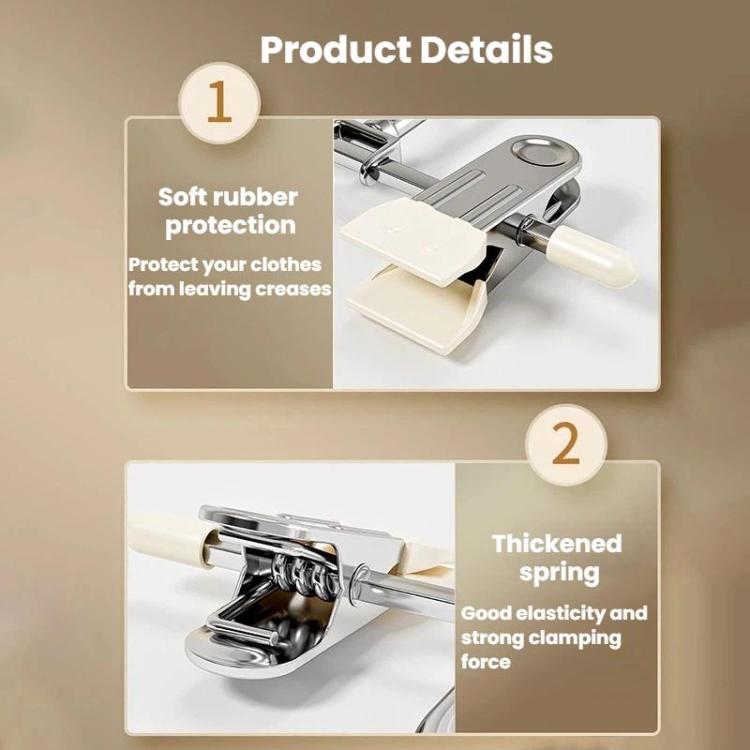 10pcs Household Non?Mark Anti?Slip Pants Hanger Rust?Proof Hanger For Skirts Pants & Socks