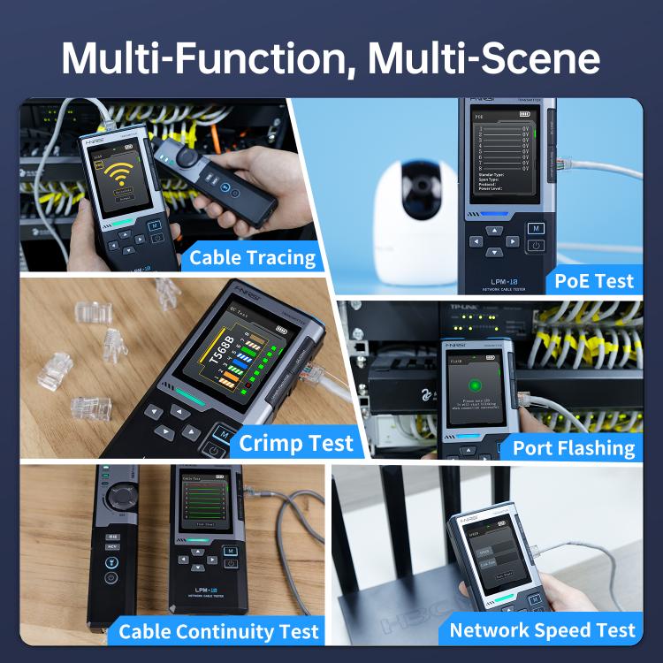 FNIRSI Multifunctional Cable Finder with Anti-interference PoE Cable Tester - English