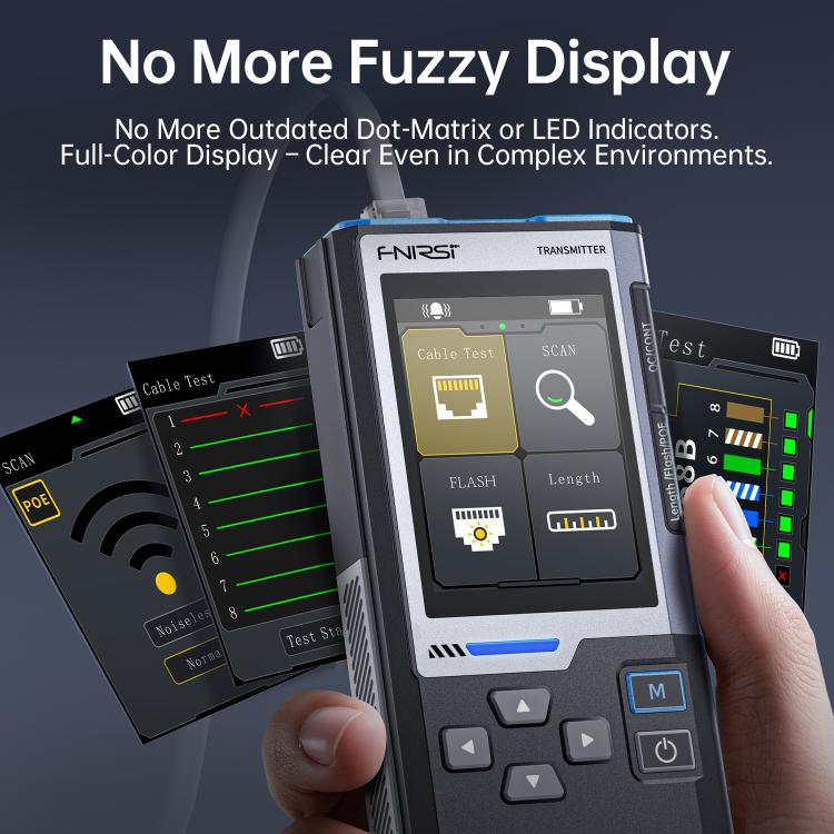 FNIRSI Multifunctional Cable Finder with Anti-interference PoE Cable Tester - English