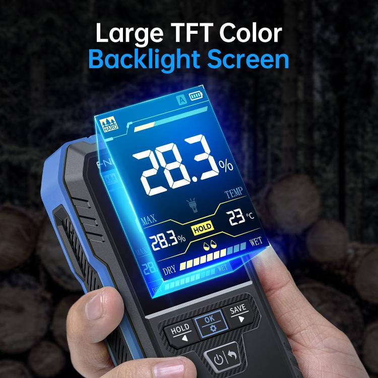 FNIRSI Wood Panel Moisture Tester Wall Surface Humidity Detector - Blue