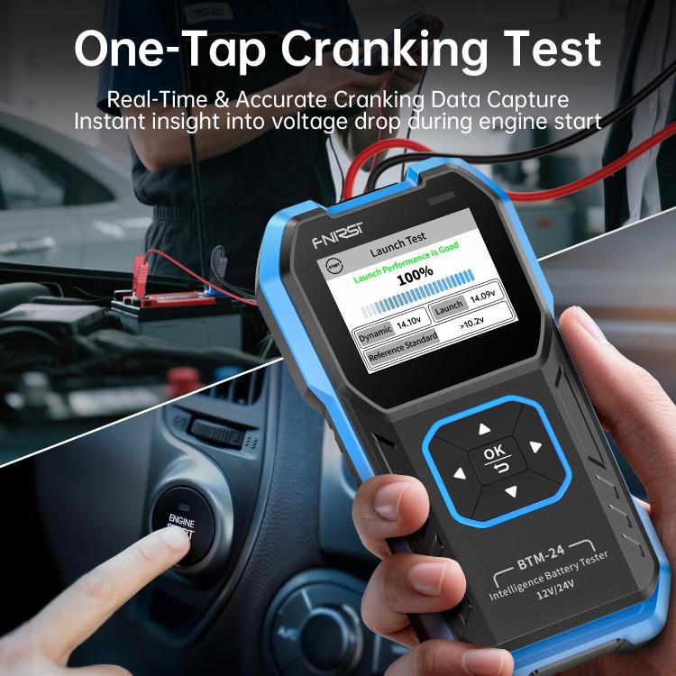 FNIRSI 12V/24V Automotive Battery Voltage And Capacity Tester - BTM-24