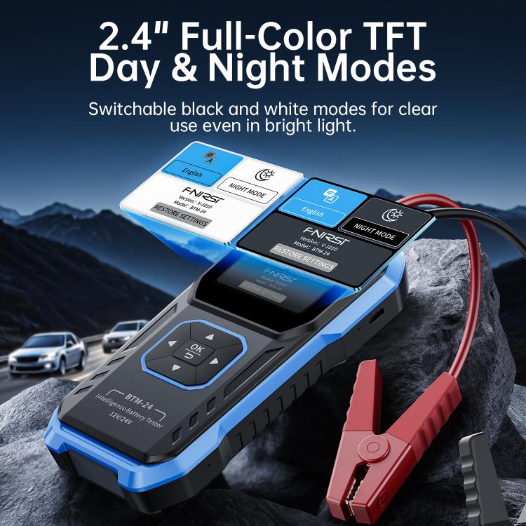 FNIRSI 12V/24V Automotive Battery Voltage And Capacity Tester - BTM-24