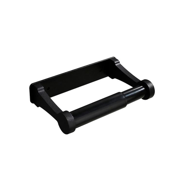 Square Aluminum Tissue Holder Adhesive Wall-Mounted Paper Towel Dispenser Toilet Paper Holder, Size: Short Black