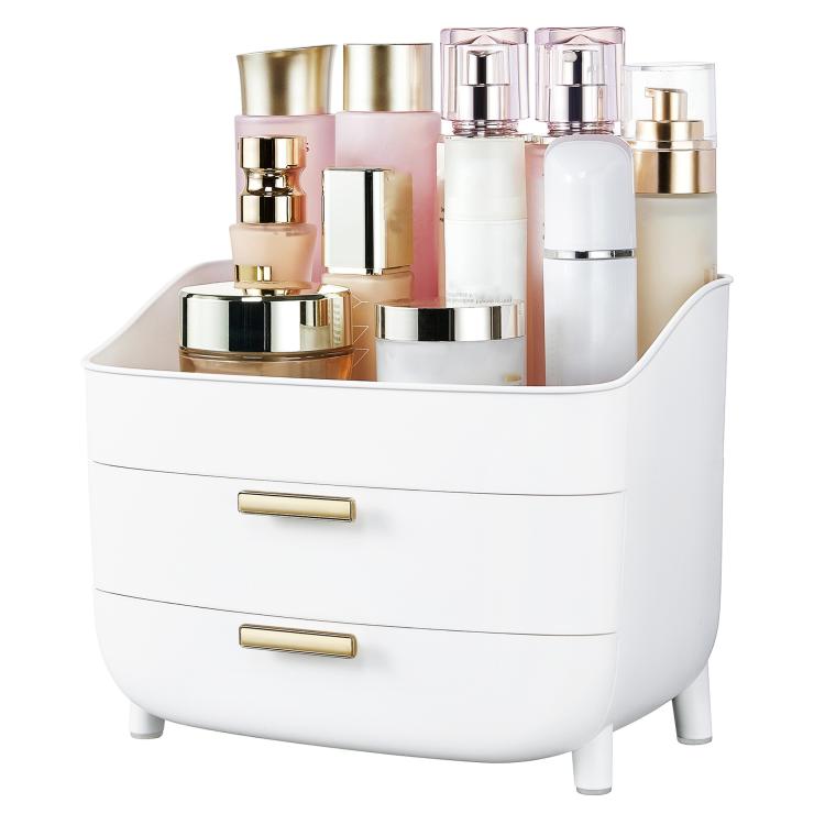 No Lid Three-Tier Cosmetic Storage Box Desktop Drawer Organizer