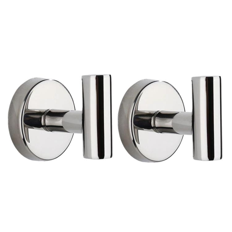 2pcs Stainless Steel Single Hook Wall Mounted Coat Hook For Bathroom, Kitchen, Entryway Drilling Bright Color