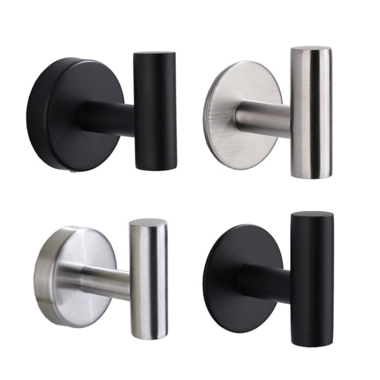 2pcs Stainless Steel Single Hook Wall Mounted Coat Hook For Bathroom, Kitchen, Entryway Adhesive Gold