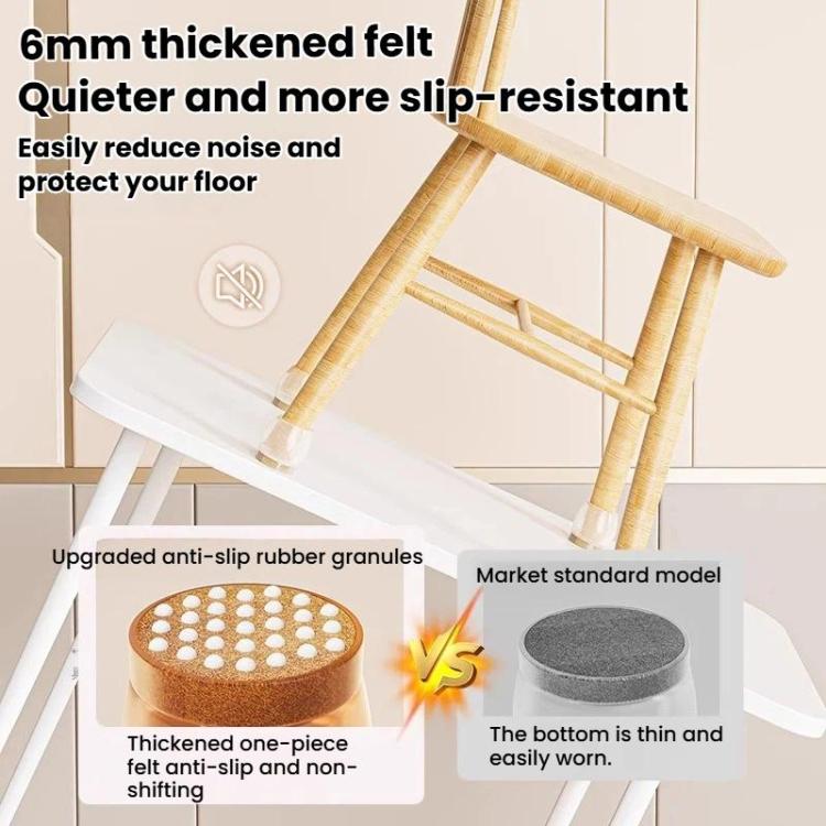 4pcs Round Chair Leg Foot Covers Silent Anti-Slip Protective Pads, Spec: 2-2.5cm