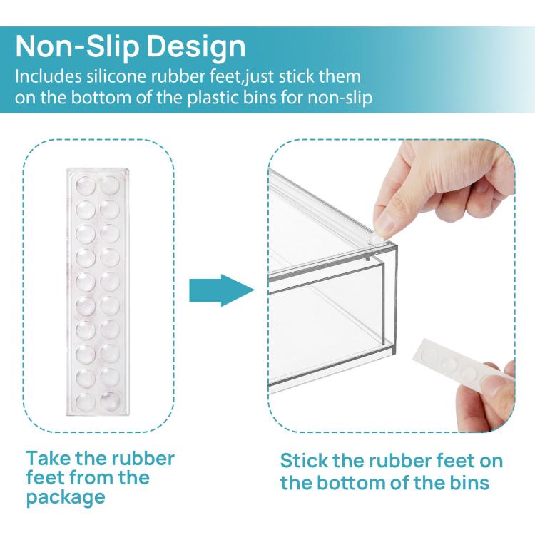 4pcs Transparent Desktop Storage Boxes Drawer-Style Storage Rack
