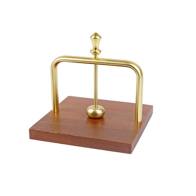 Wooden Napkin Holder Standing Tissue Paper Dispenser for Restaurant, Cafe, Kitchen Flat Gold