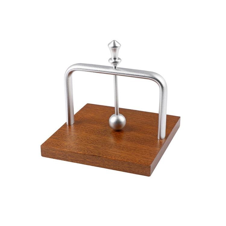 Wooden Napkin Holder Standing Tissue Paper Dispenser for Restaurant, Cafe, Kitchen Round Silver