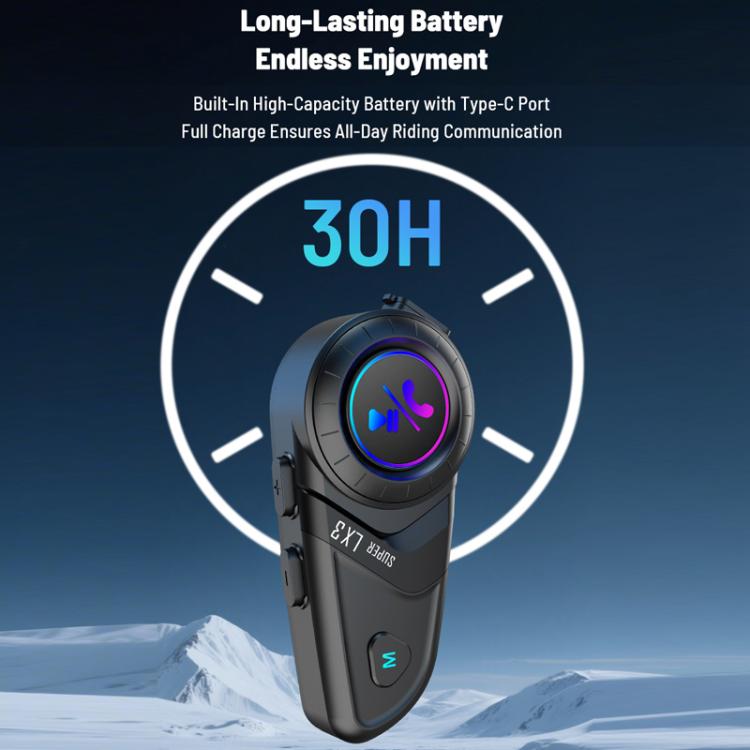 Motorcycle Helmet Waterproof Wireless Bluetooth Earphone - LX3
