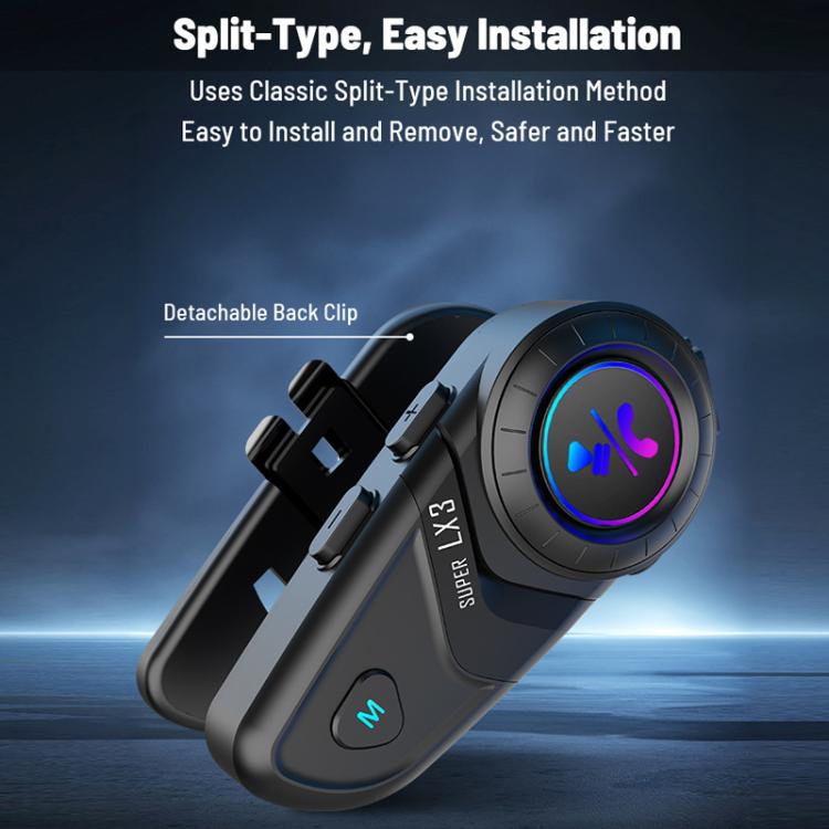 Motorcycle Helmet Waterproof Wireless Bluetooth Earphone - LX3