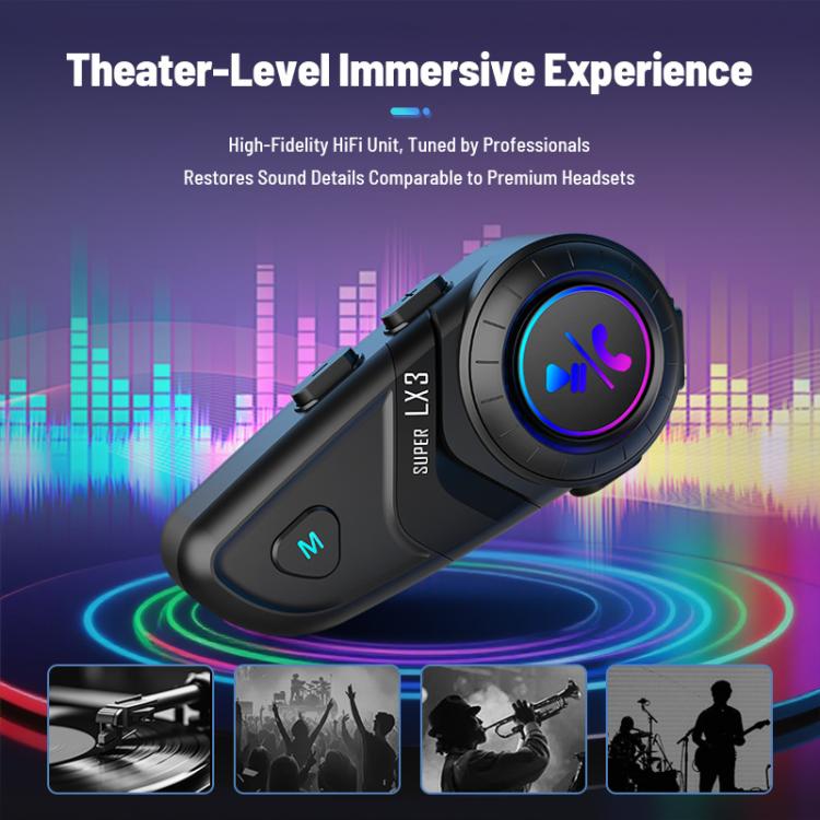 Motorcycle Helmet Waterproof Wireless Bluetooth Earphone - LX3