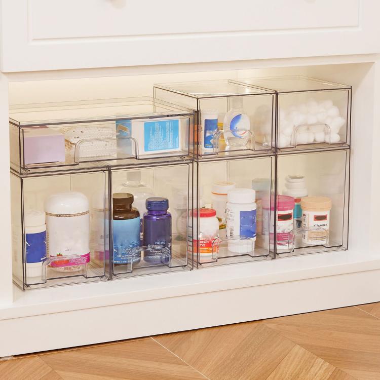 Single Tall Perfume Storage Rack Desktop Dust-Proof Cosmetic Organizer