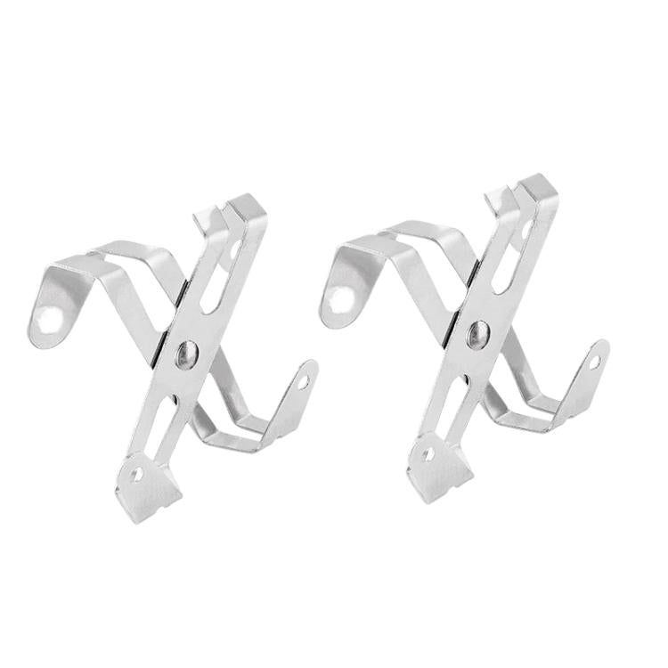 2pcs /Pack Frameless Shower Glass Door Hook Stainless Steel Towel Hanger for Bathroom and Shower Room T3-1 Silver