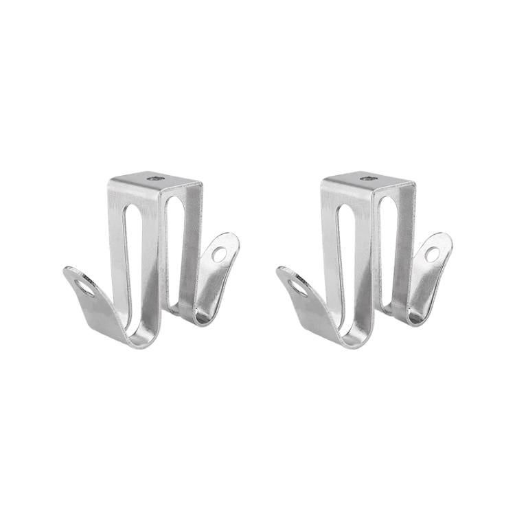 2pcs /Pack Frameless Shower Glass Door Hook Stainless Steel Towel Hanger for Bathroom and Shower Room T3-4 Silver