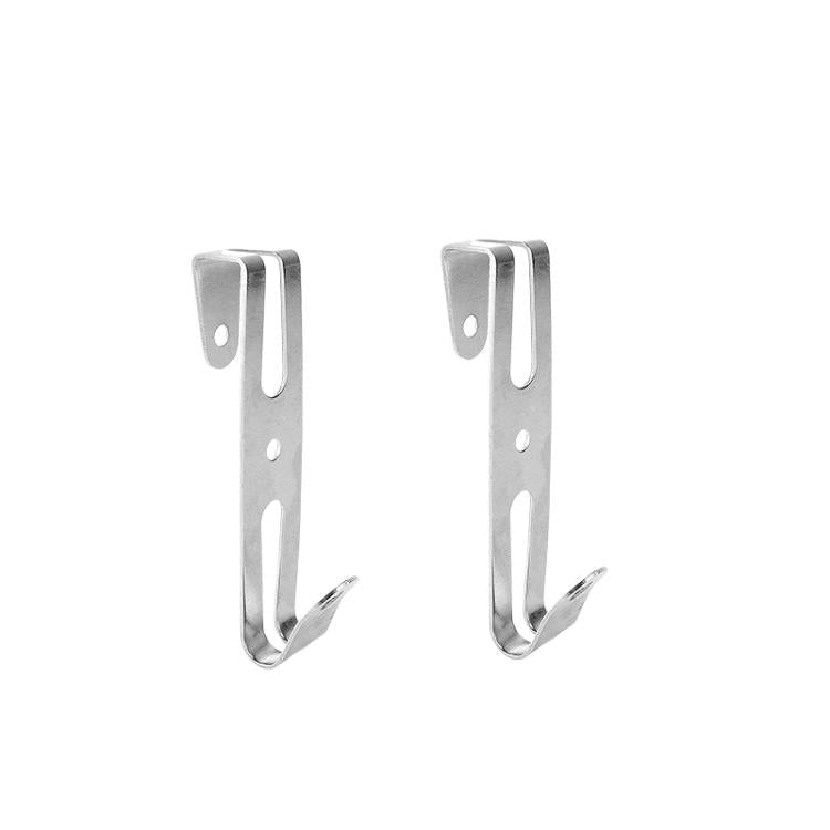2pcs /Pack Frameless Shower Glass Door Hook Stainless Steel Towel Hanger for Bathroom and Shower Room T3-5 Silver