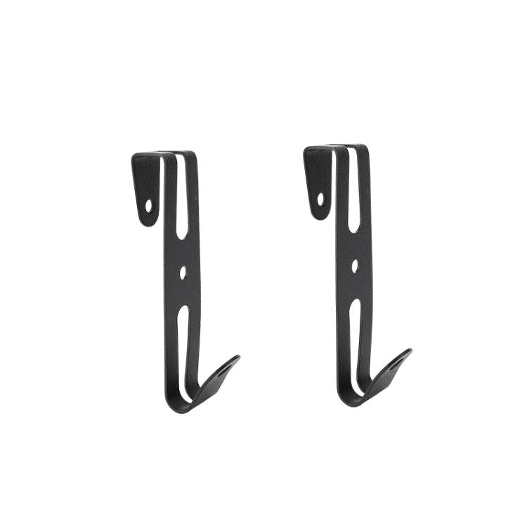 2pcs /Pack Frameless Shower Glass Door Hook Stainless Steel Towel Hanger for Bathroom and Shower Room T3-5 Black