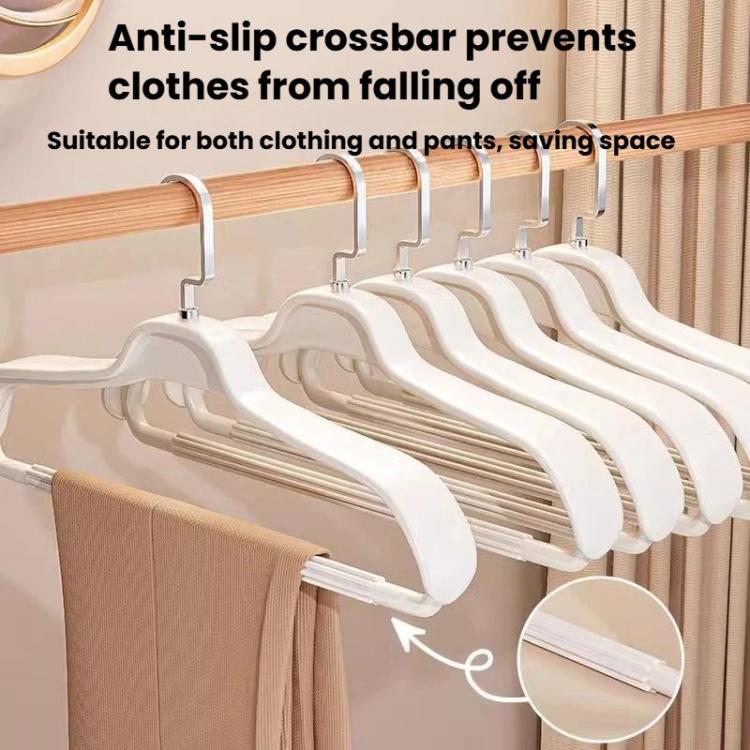 5pcs Household Wide-Shoulder Non-Mark Anti-Bump Hanger Non-Slip Coat Hanger, Style: Man Grey