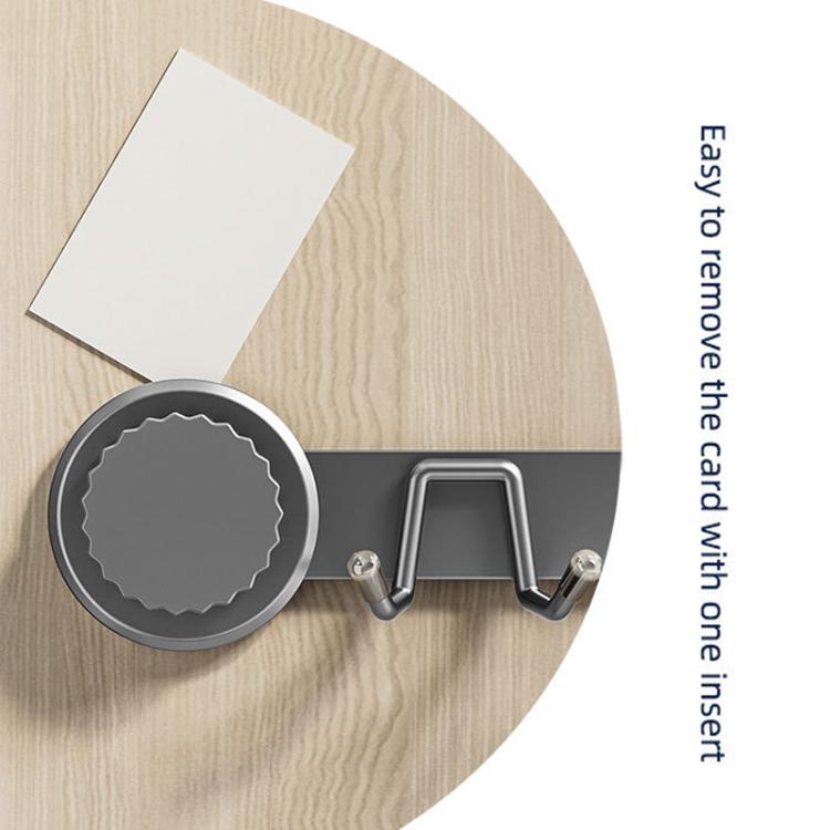 Suction Cup Hooks Stainless Steel Multi-Hook Rack For Kitchen, Bathroom, Style: Double 8-hook Gray