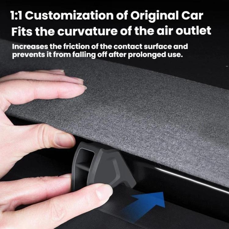 Car Vent Clip Mount Bracket For Tesla 2025+ Model Y Juniper / 2024+ Model 3 Highland - Black