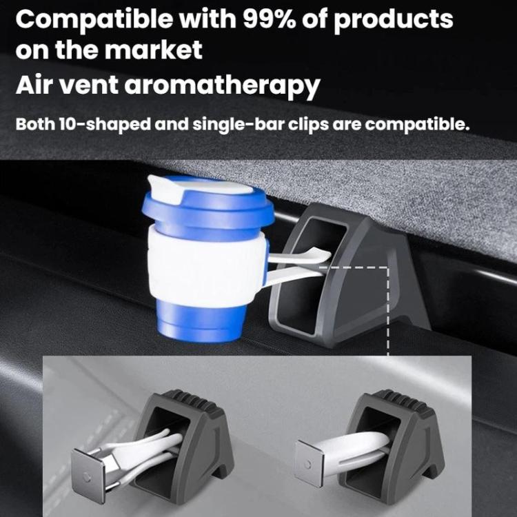 Car Vent Clip Mount Bracket For Tesla 2025+ Model Y Juniper / 2024+ Model 3 Highland - Black