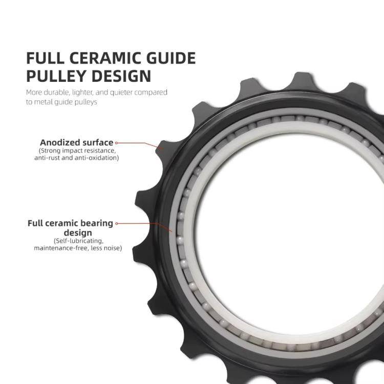 CYCLAMI CYC-18T Hollow Eccentric Rear Derailleur Pulley 18T Ceramic Bearing DIY Bike Parts