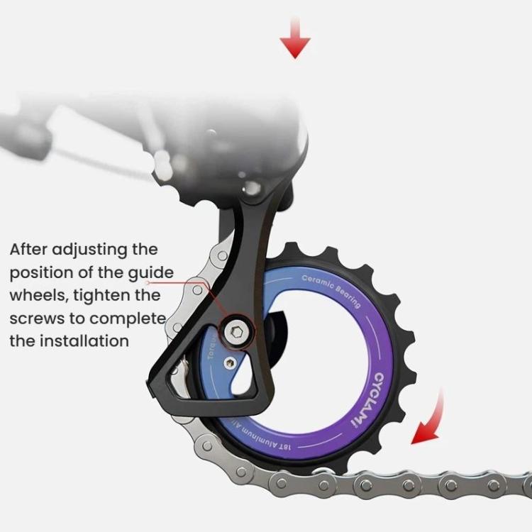 CYCLAMI CYC-18T Hollow Eccentric Rear Derailleur Pulley 18T Ceramic Bearing DIY Bike Parts