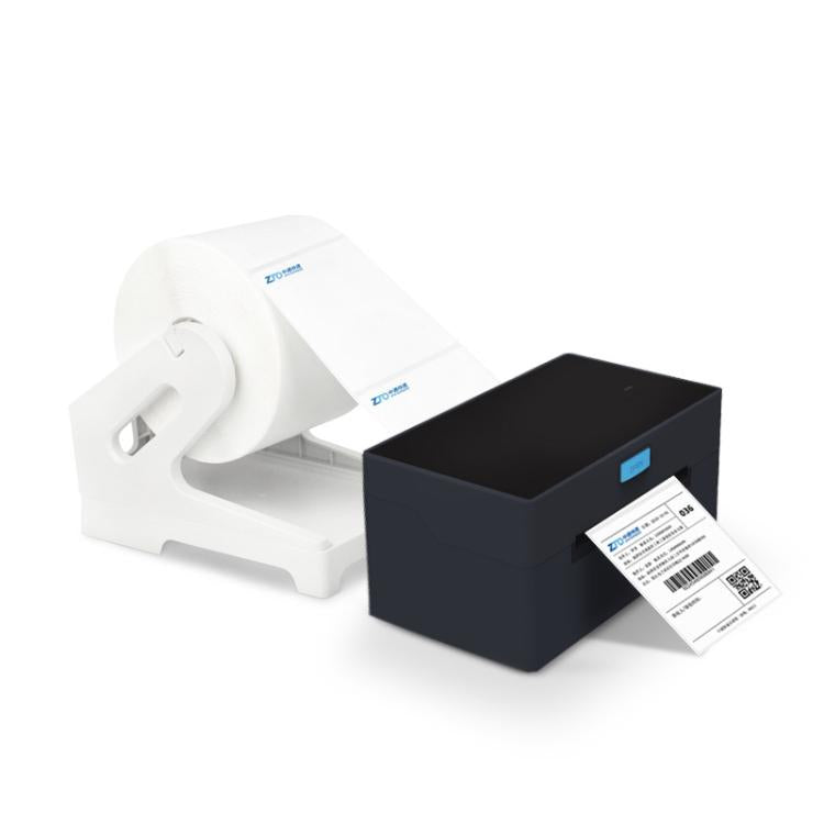HZTZ  9220-USB+Bluetooth 4-Inch High-Speed Thermal Label Printer with Dedicated Paper Stand, US Plug Black