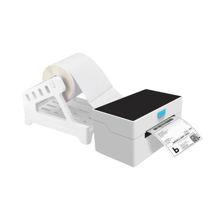 HZTZ 9220-USB+Bluetooth 4-Inch High-Speed Thermal Label Printer with Dedicated Paper Stand, US Plug White