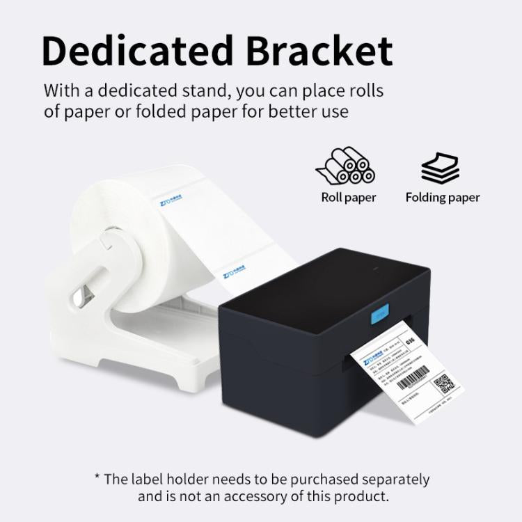 HZTZ  9220-USB+Bluetooth 4-Inch High-Speed Thermal Label Printer with Dedicated Paper Stand, US Plug Black