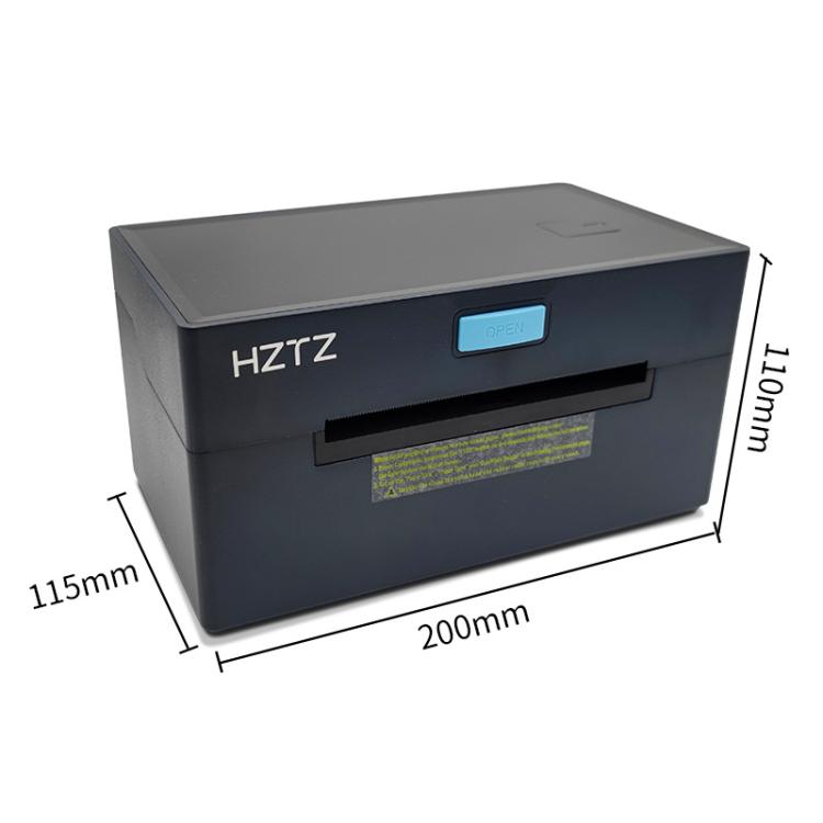 HZTZ  9220-USB+LAN 4-Inch High-Speed Thermal Label Printer with Dedicated Paper Stand, US Plug Black