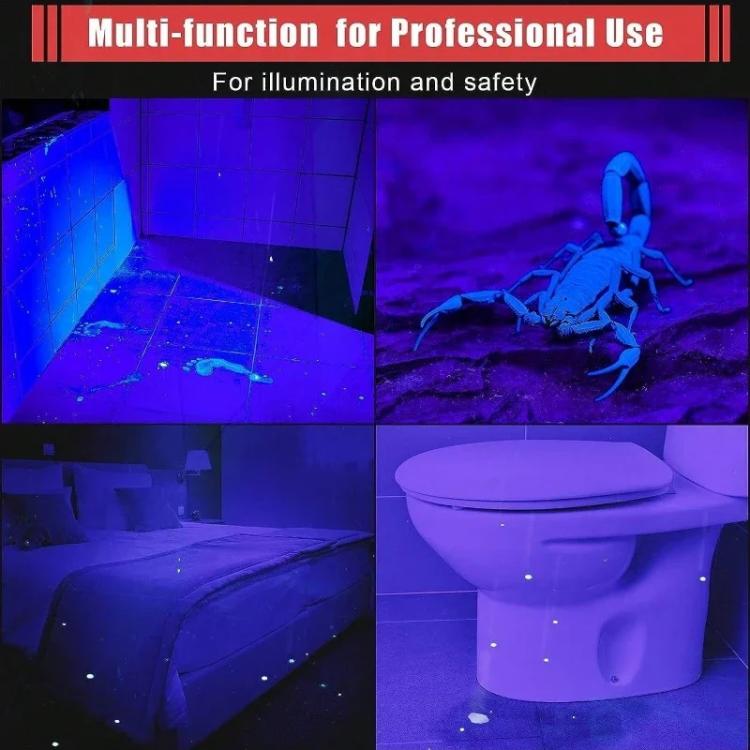 Portable Mini Flashlight Outdoor Waterproof Handheld LED Flashlight, Style: 2 Battery Purple Light