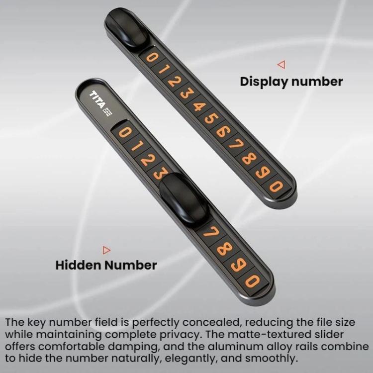 TITA Temporary Parking Number Plate For Tesla Model 3 / Y - Dark Black