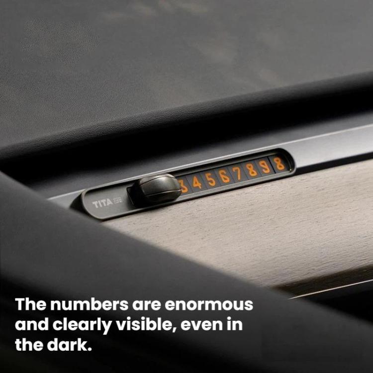 TITA Temporary Parking Number Plate For Tesla Model 3 / Y - Dark Black