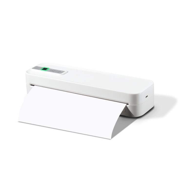 HZTZ A4RJ PRO 300dpi Wireless Rechargeable Thermal Printer Supports 2-inch to 8.5-inch Paper for PDF, Files, Images, and Tattoo Paper White
