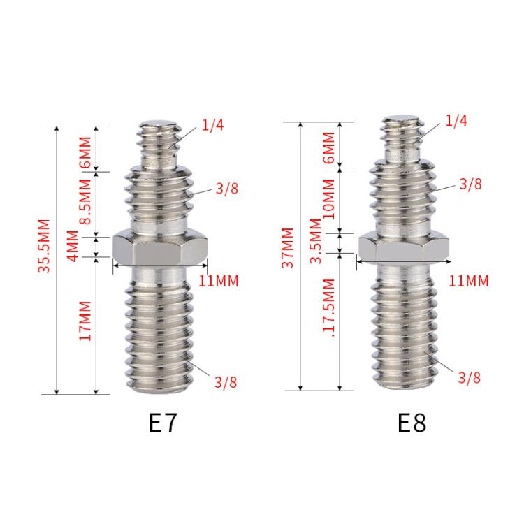 10pcs E7 Cloud Platform Central Axis 1/4 To 3/8 inch Tripod Adapter Camera Screw