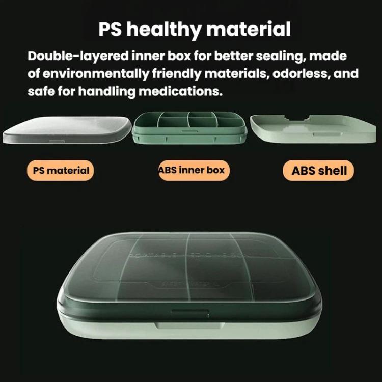 Portable Snap Seal Pill Box Large Capacity Waterproof Pill Organizer