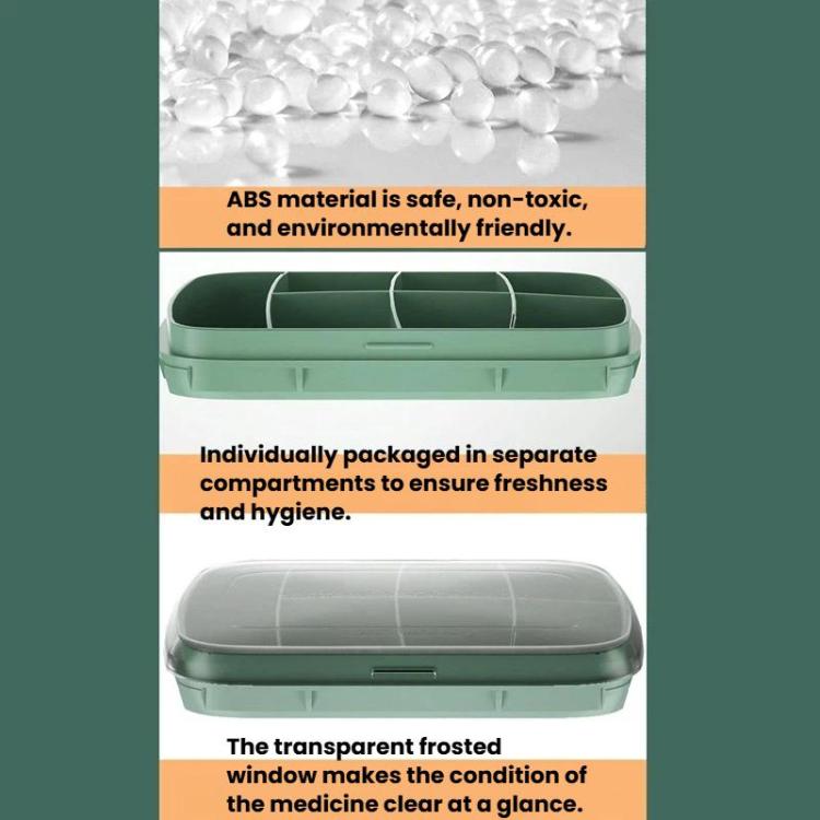 Portable Snap Seal Pill Box Large Capacity Waterproof Pill Organizer