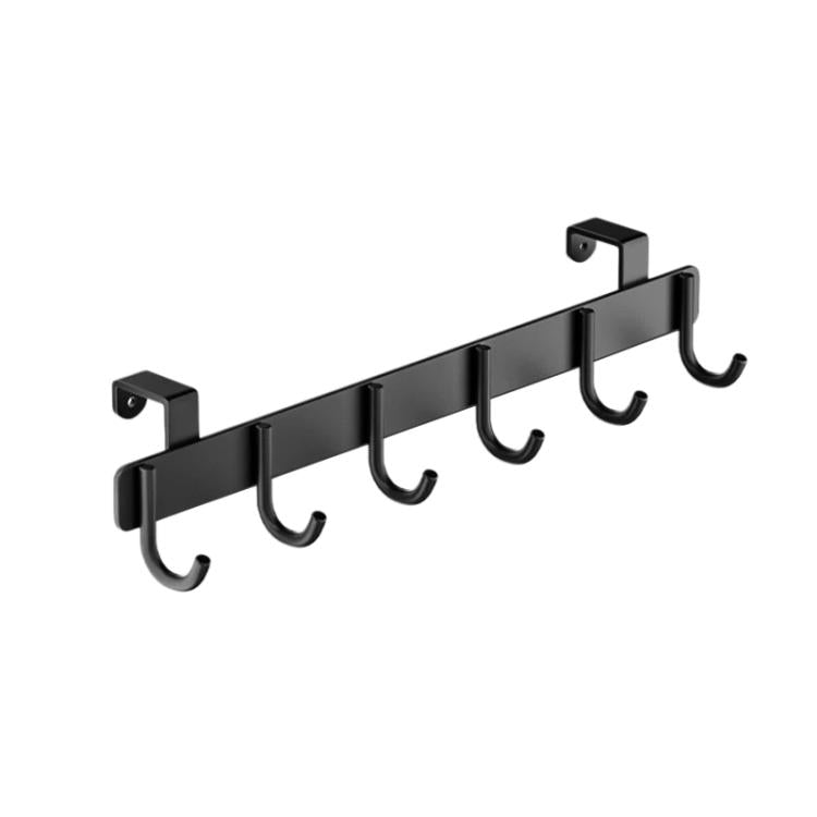 Over-the-Door Stainless Steel Hook Rack No Drill Multi-Hooks for Cabinet/Closet Door