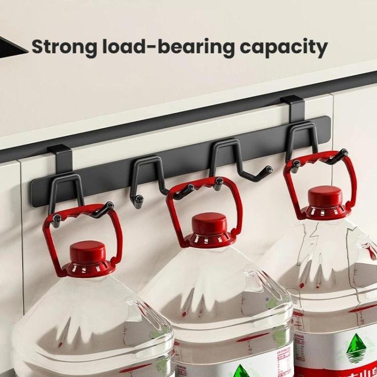 Over-the-Door Stainless Steel Hook Rack No Drill Multi-Hooks for Cabinet/Closet Door
