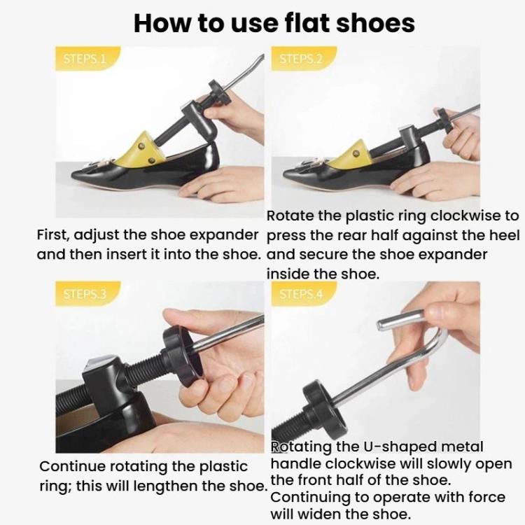 Adjustable Shoe Stretcher Shoe Expander For Leather Shoes, Flats, High Heels, Style: Men Low-Heel Flats Sizes 43-48