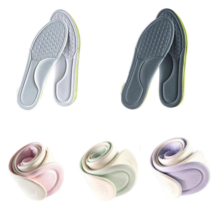 3pairs Odor-Resistant Breathable Ultra-Soft Sports Insoles, Size: 39-40