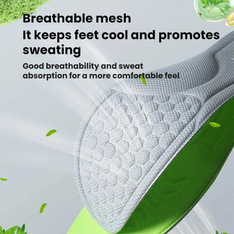 3pairs Odor-Resistant Breathable Ultra-Soft Sports Insoles, Size: 41-42