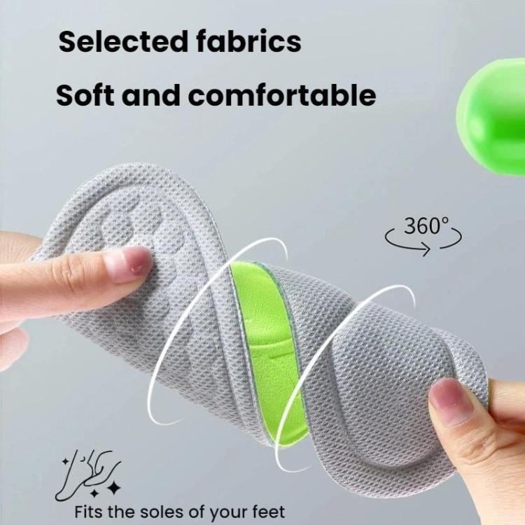 3pairs Odor-Resistant Breathable Ultra-Soft Sports Insoles, Size: 39-40