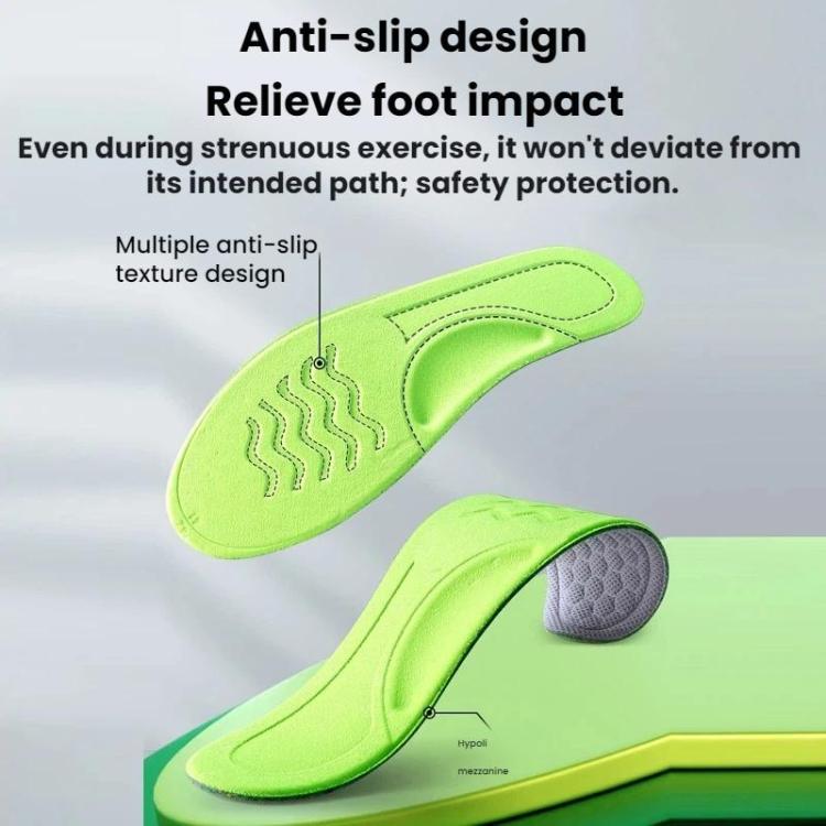 3pairs Odor-Resistant Breathable Ultra-Soft Sports Insoles, Size: 45-46