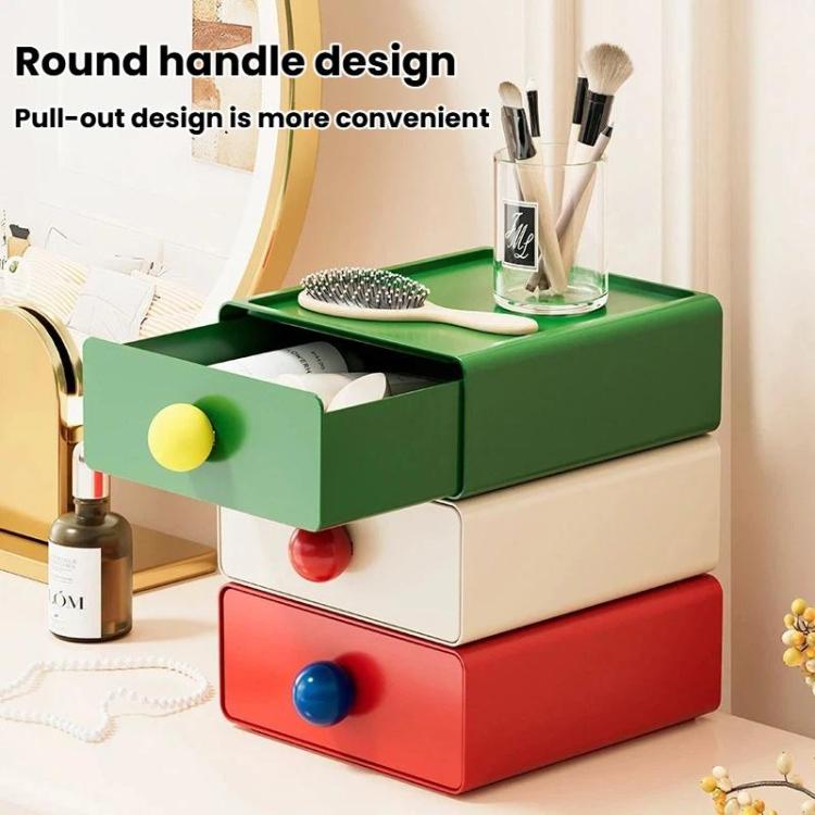 Large Capacity Desktop Sundries Storage Box Stackable Drawer-Type Organizer