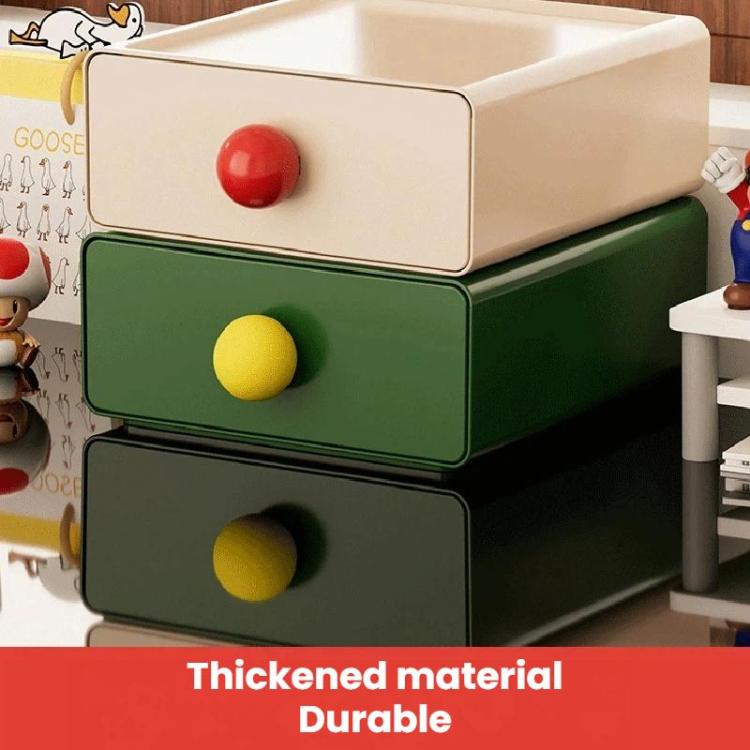 Large Capacity Desktop Sundries Storage Box Stackable Drawer-Type Organizer